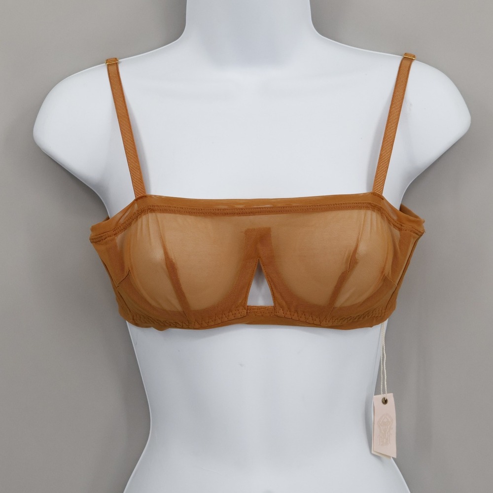 Free People x We Are HAH Sheer Mesh Underwire Bra Adjustable 32-36 A Sexy NWT